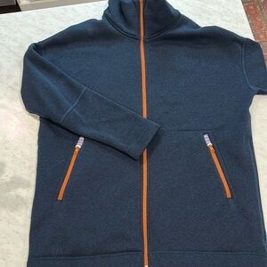 Blue Jacket with Orange Zippers